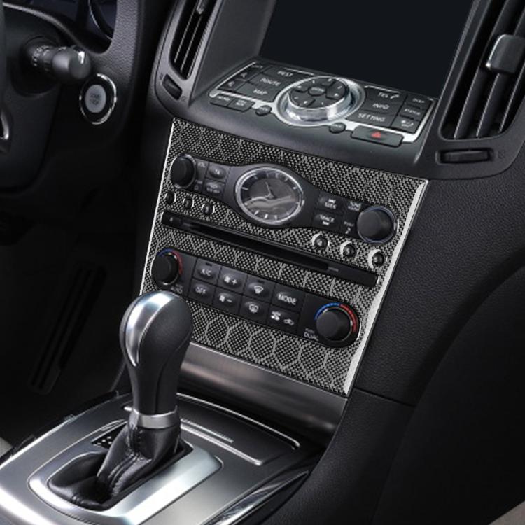 For Infiniti G35/G37/G25/Q60 Console CD AC Switch Panel B Model Sticker(Black) - Car Interior Mouldings by buy2fix | Online Shopping UK | buy2fix