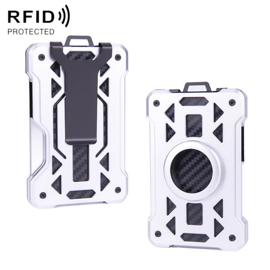 For AirTag Tracker Card Holder Metal Anti-Theft RFID Wallet(A Model Silver) - Wallet Series by buy2fix | Online Shopping UK | buy2fix