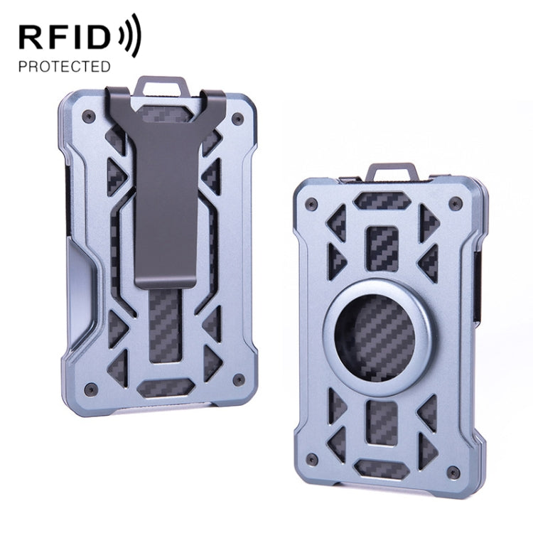 For AirTag Tracker Card Holder Metal Anti-Theft RFID Wallet(A Model Gray) - Wallet Series by buy2fix | Online Shopping UK | buy2fix