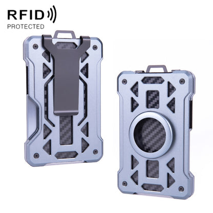 For AirTag Tracker Card Holder Metal Anti-Theft RFID Wallet(A Model Gray) - Wallet Series by buy2fix | Online Shopping UK | buy2fix