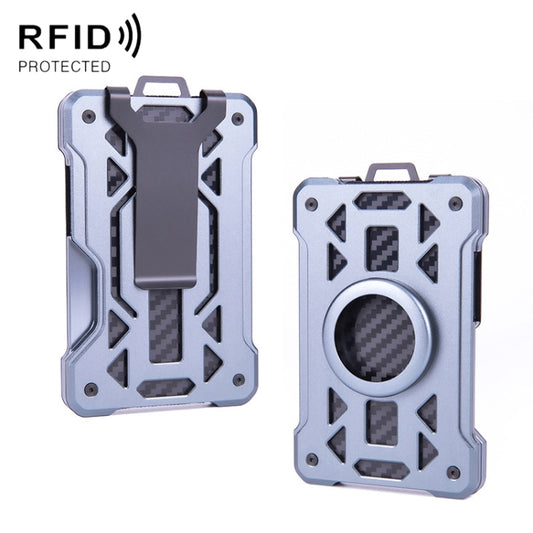For AirTag Tracker Card Holder Metal Anti-Theft RFID Wallet(A Model Gray) - Wallet Series by buy2fix | Online Shopping UK | buy2fix