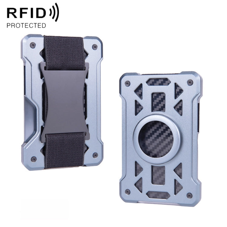 For AirTag Tracker Card Holder Metal Anti-Theft RFID Wallet(B Model Gray) - Wallet Series by buy2fix | Online Shopping UK | buy2fix