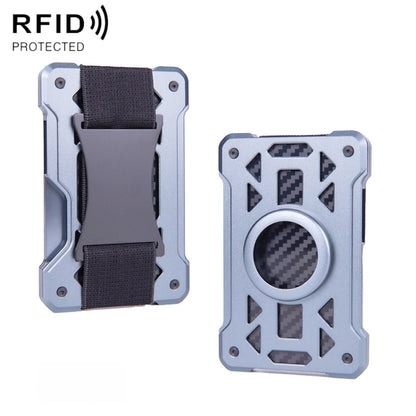 For AirTag Tracker Card Holder Metal Anti-Theft RFID Wallet(B Model Gray) - Wallet Series by buy2fix | Online Shopping UK | buy2fix