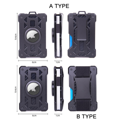 For AirTag Tracker Card Holder Metal Anti-Theft RFID Wallet(B Model Gray) - Wallet Series by buy2fix | Online Shopping UK | buy2fix