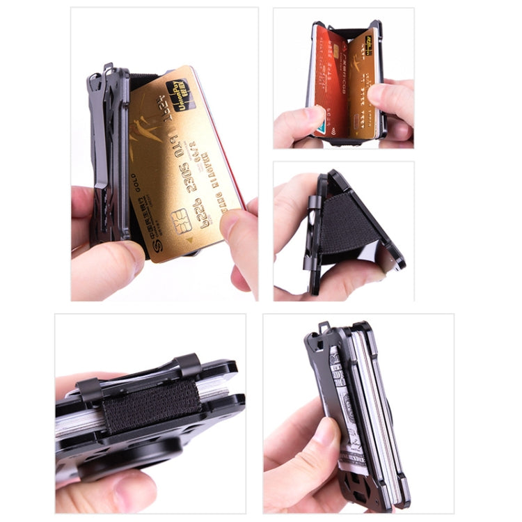 For AirTag Tracker Card Holder Metal Anti-Theft RFID Wallet(A Model Gray) - Wallet Series by buy2fix | Online Shopping UK | buy2fix