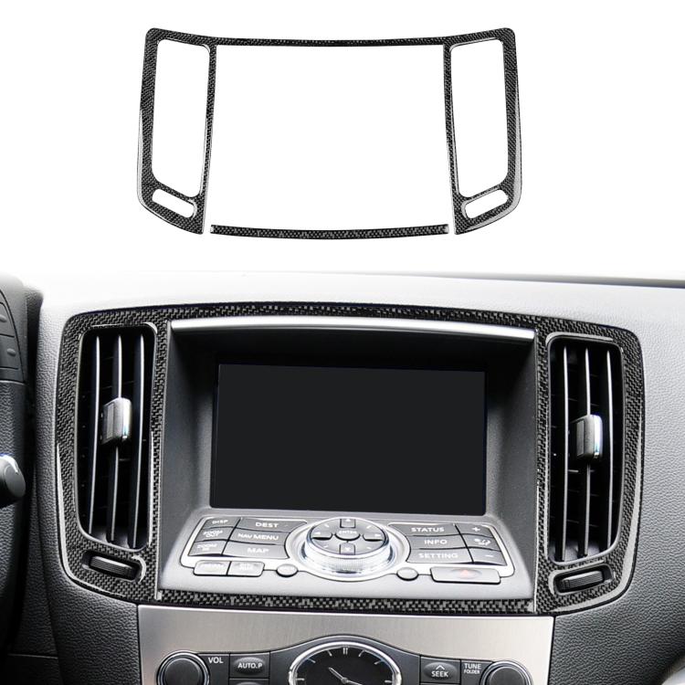 For Infiniti G35/G37/G25/Q60 2pcs/ Set Universal Central Air Outlet Sticker For Left And Right Drive(Black) - Car Interior Mouldings by buy2fix | Online Shopping UK | buy2fix