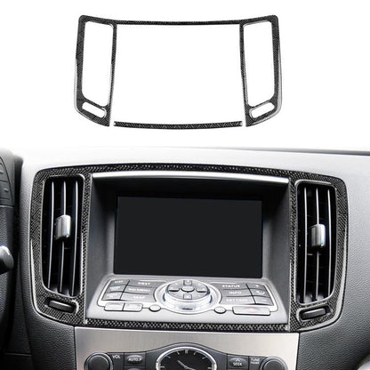 For Infiniti G35/G37/G25/Q60 2pcs/ Set Universal Central Air Outlet Sticker For Left And Right Drive(Black) - Car Interior Mouldings by buy2fix | Online Shopping UK | buy2fix