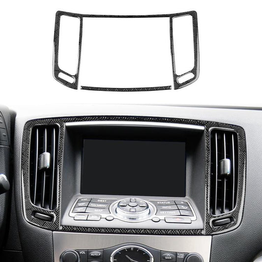 For Infiniti G35/G37/G25/Q60 2pcs/ Set Universal Central Air Outlet Sticker For Left And Right Drive(Black) - Car Interior Mouldings by buy2fix | Online Shopping UK | buy2fix