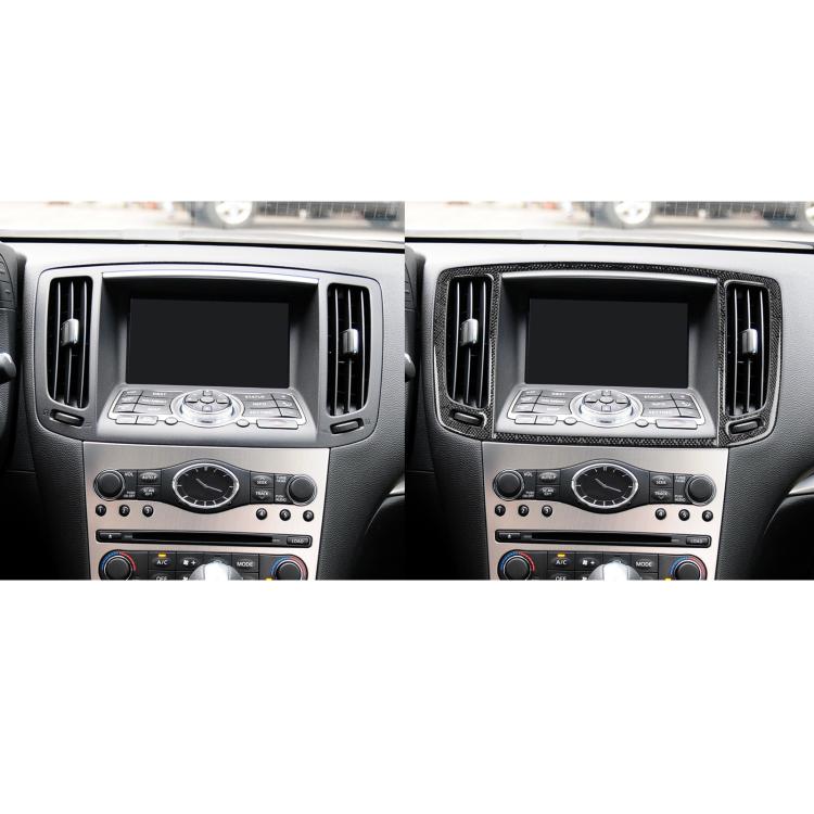 For Infiniti G35/G37/G25/Q60 2pcs/ Set Universal Central Air Outlet Sticker For Left And Right Drive(Black) - Car Interior Mouldings by buy2fix | Online Shopping UK | buy2fix
