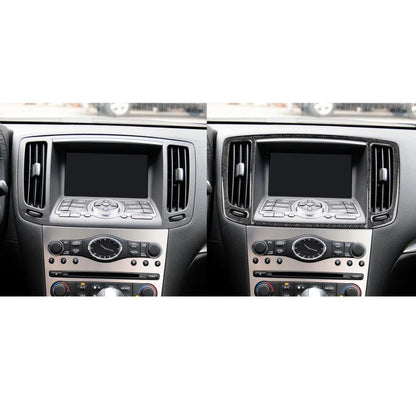 For Infiniti G35/G37/G25/Q60 2pcs/ Set Universal Central Air Outlet Sticker For Left And Right Drive(Black) - Car Interior Mouldings by buy2fix | Online Shopping UK | buy2fix