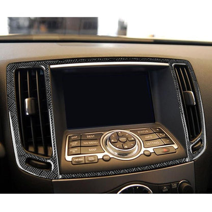 For Infiniti G35/G37/G25/Q60 2pcs/ Set Universal Central Air Outlet Sticker For Left And Right Drive(Black) - Car Interior Mouldings by buy2fix | Online Shopping UK | buy2fix