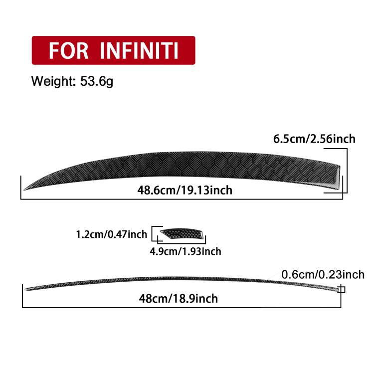 For Infiniti G35/G37/G25/Q60 3pcs /Set Left-hand Drive Air Outlet Sticker(Black) - Car Interior Mouldings by buy2fix | Online Shopping UK | buy2fix