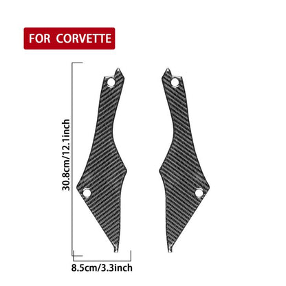 For Chevrolet Corvette C8 2pcs /Set Rear Door Inner Frame Sticker(Black) - Car Interior Mouldings by buy2fix | Online Shopping UK | buy2fix