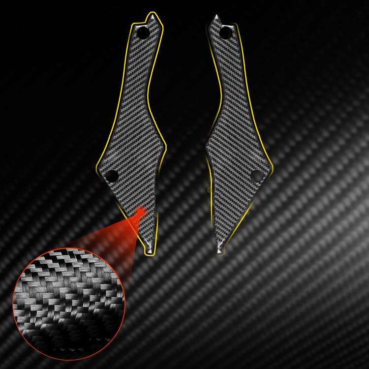 For Chevrolet Corvette C8 2pcs /Set Rear Door Inner Frame Sticker(Black) - Car Interior Mouldings by buy2fix | Online Shopping UK | buy2fix