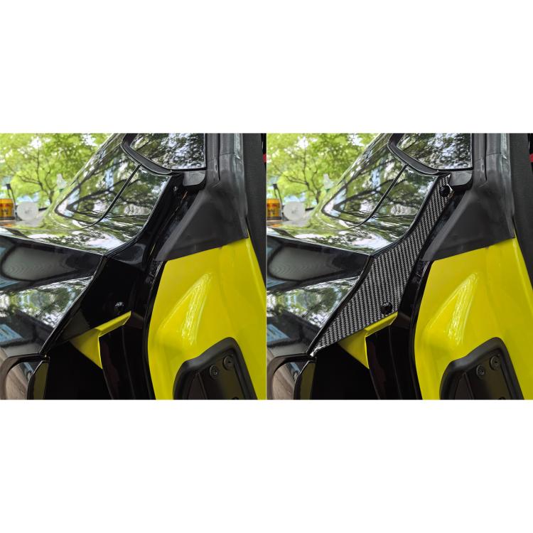 For Chevrolet Corvette C8 2pcs /Set Rear Door Inner Frame Sticker(Black) - Car Interior Mouldings by buy2fix | Online Shopping UK | buy2fix