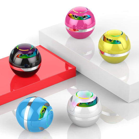 GS009 Bluetooth 4.2 Round Ball Small Speaker With Colorful Light Support TF Card / FM(Pink) - Desktop Speaker by buy2fix | Online Shopping UK | buy2fix