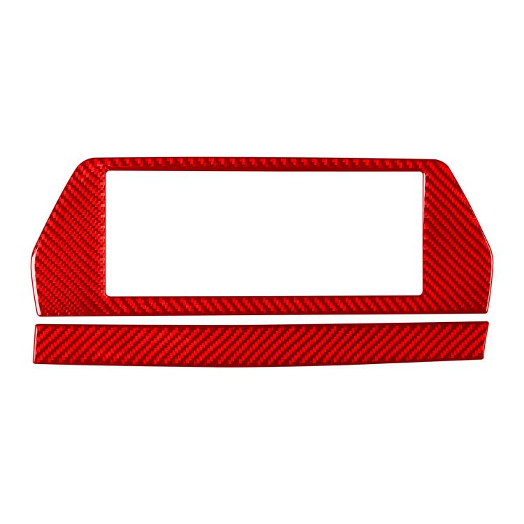 For 2019-2024 BMW 8 Series G14 Right-hand Drive 2pcs /Set Navigation Screen Frame Sticker(Red) - Car Interior Mouldings by buy2fix | Online Shopping UK | buy2fix