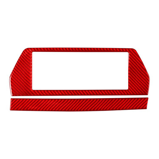 For 2019-2024 BMW 8 Series G14 Right-hand Drive 2pcs /Set Navigation Screen Frame Sticker(Red) - Car Interior Mouldings by buy2fix | Online Shopping UK | buy2fix