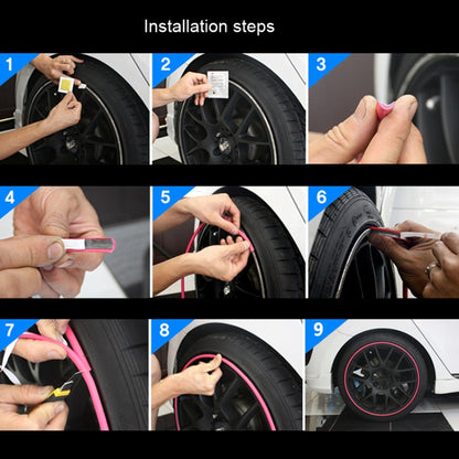 Car Wheel General TPE Protection Ring Bumper Wheel Decoration Modification Supplies(Purple) - Decorative Strip by buy2fix | Online Shopping UK | buy2fix