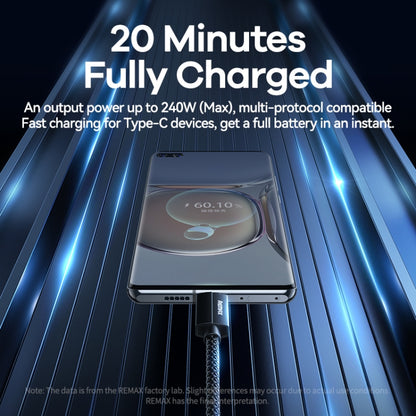 Remax  RC-C039  Dual USB-C / Type-C Compatible with USB4.0  240W Fast Charging Data Cable, Length:1m - USB-C & Type-C Cable by REMAX | Online Shopping UK | buy2fix