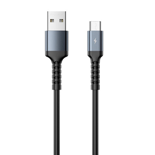 REMAX RC-C008 USB To Micro USB 2.4A TPE Soft Anti-breakage Data Cable,Length 1m(Black) - Micro USB Cable by REMAX | Online Shopping UK | buy2fix
