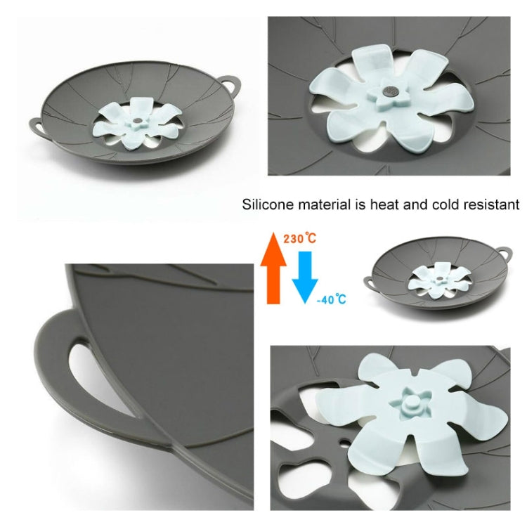 Silicone Flower Spill-proof Pot Lid Rotatable Pot Lid Kitchen Gadget, Size: 29cm Large Yellow - Insulation by buy2fix | Online Shopping UK | buy2fix
