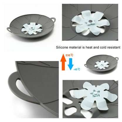 Silicone Flower Spill-proof Pot Lid Rotatable Pot Lid Kitchen Gadget, Size: 29cm Large Yellow - Insulation by buy2fix | Online Shopping UK | buy2fix