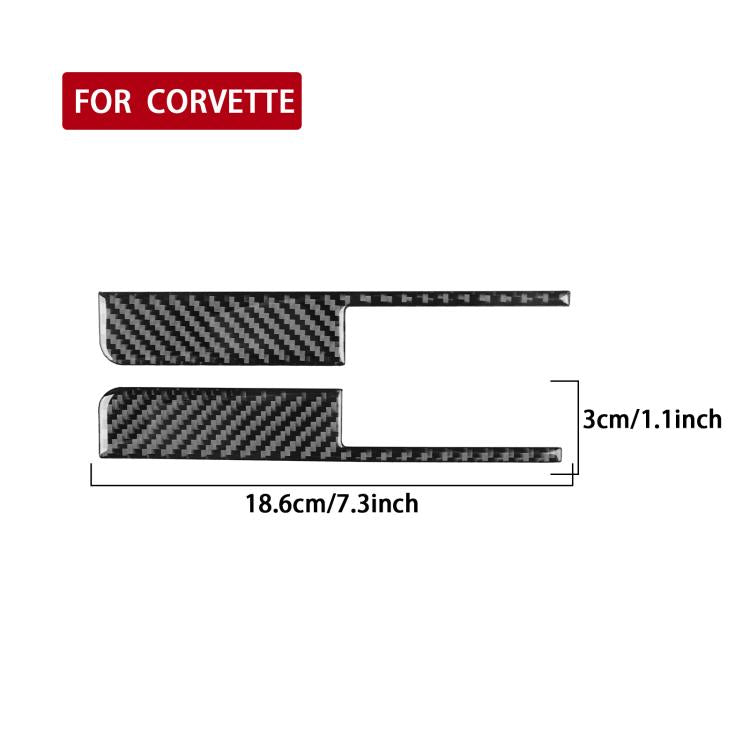 For Chevrolet Corvette C8 2pcs /Set Car Door Lock Switch Sticker(Black) - Car Interior Mouldings by buy2fix | Online Shopping UK | buy2fix