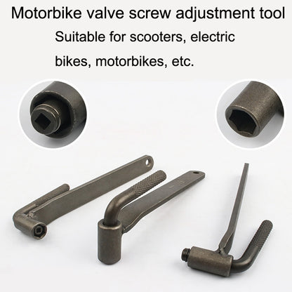 Valve Gongs / Valve Screw Spanner / Motorbike Valve Screw Adjustment Tool(9mm hexagonal / 3mm Square Hole) by buy2fix