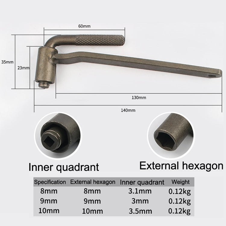 Valve Gongs / Valve Screw Spanner / Motorbike Valve Screw Adjustment Tool(10mm hexagonal / 3.5mm Square Hole) by buy2fix