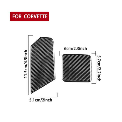 For Chevrolet Corvette C8 2pcs /Set Trailer Hook Sticker(Black) - Car Interior Mouldings by buy2fix | Online Shopping UK | buy2fix