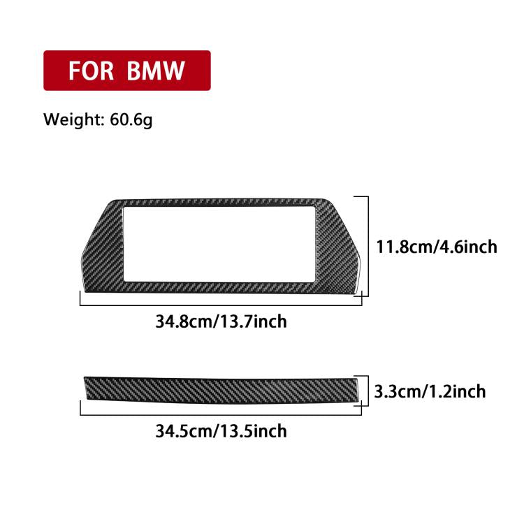 For 2019-2024 BMW 8 Series G14 Left-hand Drive 2pcs /Set Navigation Screen Frame Sticker(Black) - Car Interior Mouldings by buy2fix | Online Shopping UK | buy2fix
