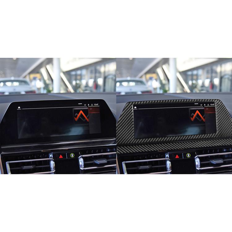 For 2019-2024 BMW 8 Series G14 Left-hand Drive 2pcs /Set Navigation Screen Frame Sticker(Black) - Car Interior Mouldings by buy2fix | Online Shopping UK | buy2fix