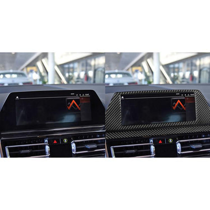 For 2019-2024 BMW 8 Series G14 Left-hand Drive 2pcs /Set Navigation Screen Frame Sticker(Black) - Car Interior Mouldings by buy2fix | Online Shopping UK | buy2fix
