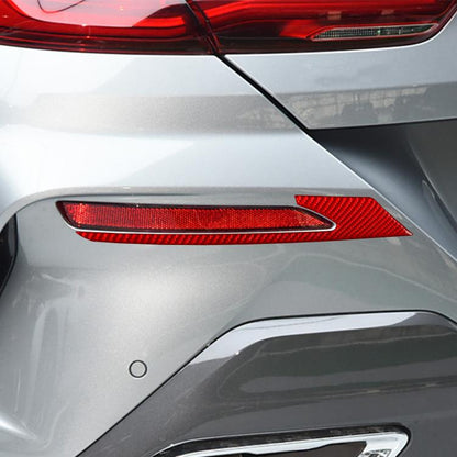 For 2019-2024 BMW 8 Series G14 Left and Right Drive 2pcs /Set Rear Fog Light Eyebrow Sticker(Red) - Car Interior Mouldings by buy2fix | Online Shopping UK | buy2fix