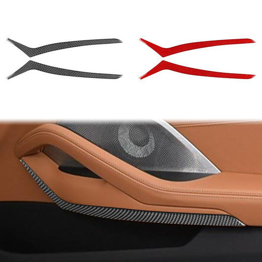 For 2019-2024 BMW 8 Series G14 2pcs /Set 2-door Version Inner Door Armrest Sticker(Black) - Car Interior Mouldings by buy2fix | Online Shopping UK | buy2fix