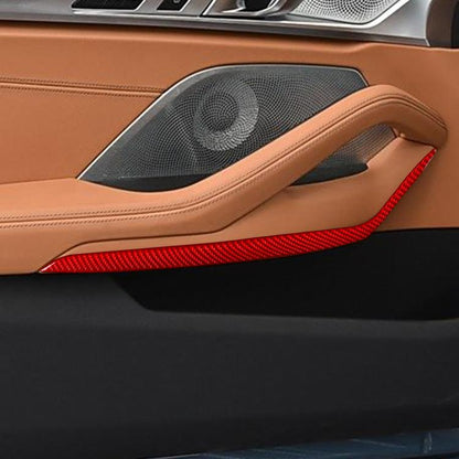 For 2019-2024 BMW 8 Series G14 2pcs /Set 2-door Version Inner Door Armrest Sticker(Black) - Car Interior Mouldings by buy2fix | Online Shopping UK | buy2fix