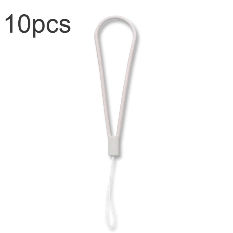 10pcs  Silicone Woven Pattern  Cell Phone Lanyard Anti-loss Hand Rope(Grass Purple) - Lanyards & Wrist Straps by buy2fix | Online Shopping UK | buy2fix