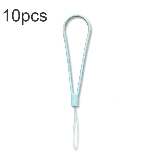 10pcs  Silicone Woven Pattern  Cell Phone Lanyard Anti-loss Hand Rope(Light Green) - Lanyards & Wrist Straps by buy2fix | Online Shopping UK | buy2fix