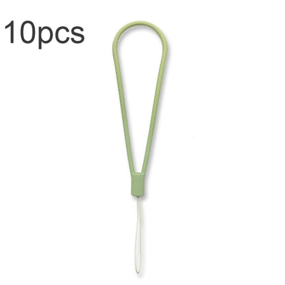 10pcs  Silicone Woven Pattern  Cell Phone Lanyard Anti-loss Hand Rope(Matcha Green) - Lanyards & Wrist Straps by buy2fix | Online Shopping UK | buy2fix