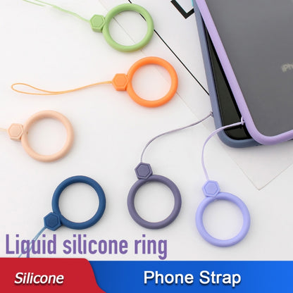 10pcs Gemstone  Finger Ring Silicone Cell Phone Lanyard U Disk Rope(Lavender Gray) - Lanyards & Wrist Straps by buy2fix | Online Shopping UK | buy2fix