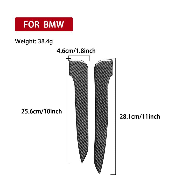 For 2019-2024 BMW 8 Series G14 2pcs /Set Right-hand Drive Rearview Mirror Anti-scratch Strip Stickers(Black) - Car Interior Mouldings by buy2fix | Online Shopping UK | buy2fix
