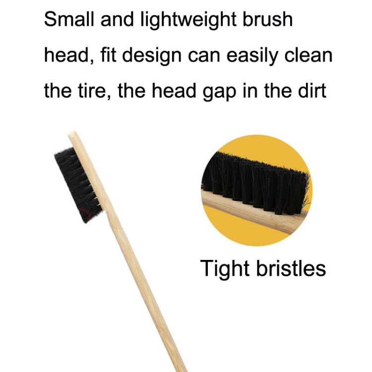 Automotive Steel Ring Washing Long Bamboo Brush Engine Cleaning Brush(Straight Bend Mixed Delivery) - Car washing supplies by buy2fix | Online Shopping UK | buy2fix
