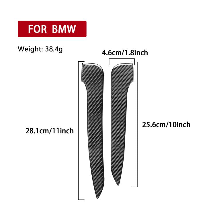 For 2019-2024 BMW 8 Series G14 2pcs /Set Left-hand Drive Rearview Mirror Anti-scratch Strip Stickers(Black) - Car Interior Mouldings by buy2fix | Online Shopping UK | buy2fix