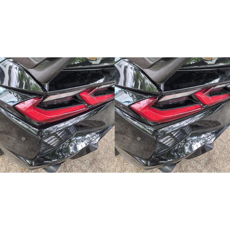 For Chevrolet Corvette C8 2pcs /Set Taillight Lower Trim Sticker(Black) - Car Interior Mouldings by buy2fix | Online Shopping UK | buy2fix