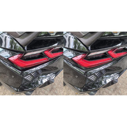 For Chevrolet Corvette C8 2pcs /Set Taillight Lower Trim Sticker(Black) - Car Interior Mouldings by buy2fix | Online Shopping UK | buy2fix