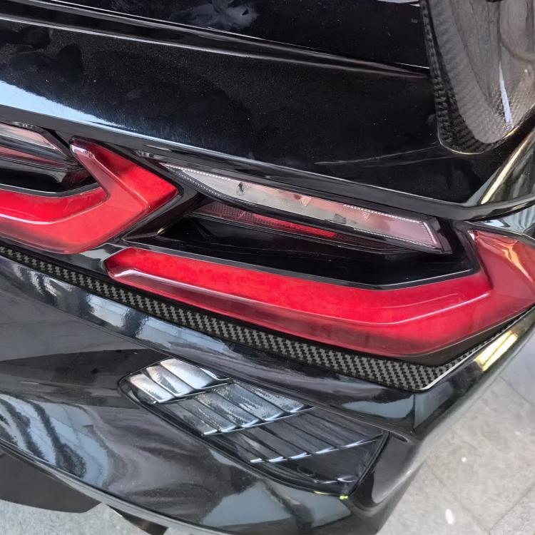 For Chevrolet Corvette C8 2pcs /Set Taillight Lower Trim Sticker(Black) - Car Interior Mouldings by buy2fix | Online Shopping UK | buy2fix
