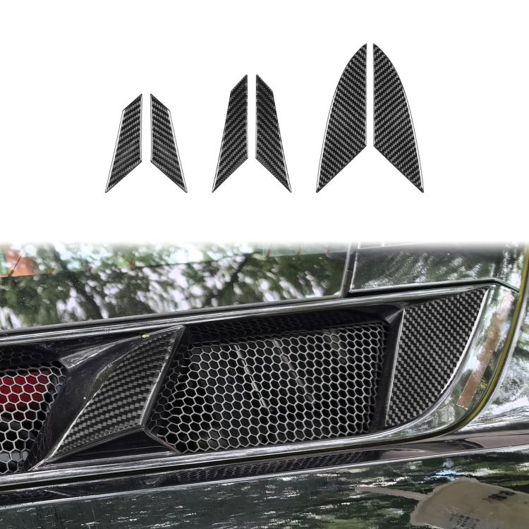 For Chevrolet Corvette C8 6pcs /Set Engine Side Air Vent Stickers(Black) - Car Interior Mouldings by buy2fix | Online Shopping UK | buy2fix