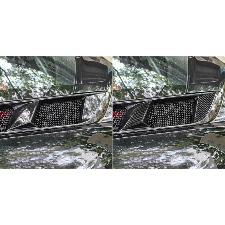 For Chevrolet Corvette C8 6pcs /Set Engine Side Air Vent Stickers(Black) - Car Interior Mouldings by buy2fix | Online Shopping UK | buy2fix