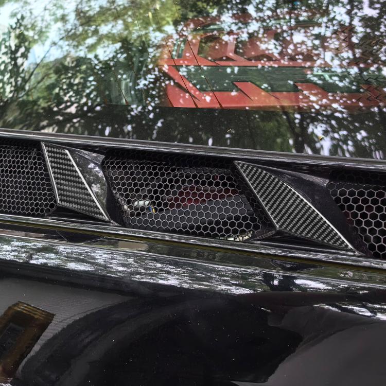 For Chevrolet Corvette C8 6pcs /Set Engine Side Air Vent Stickers(Black) - Car Interior Mouldings by buy2fix | Online Shopping UK | buy2fix